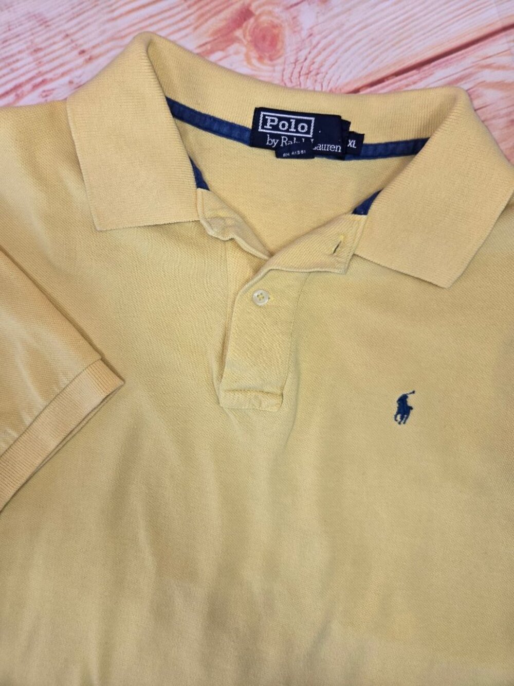Polo Ralph Lauren Mens Yellow Short Sleeve Polo Shirt XL